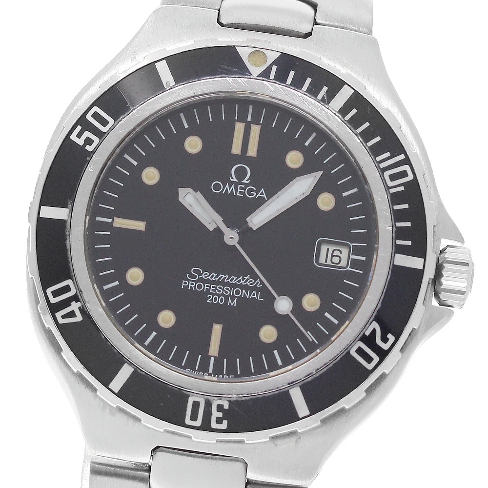 オメガ シーマスター200m デイト  クォーツ メンズ 【中古】