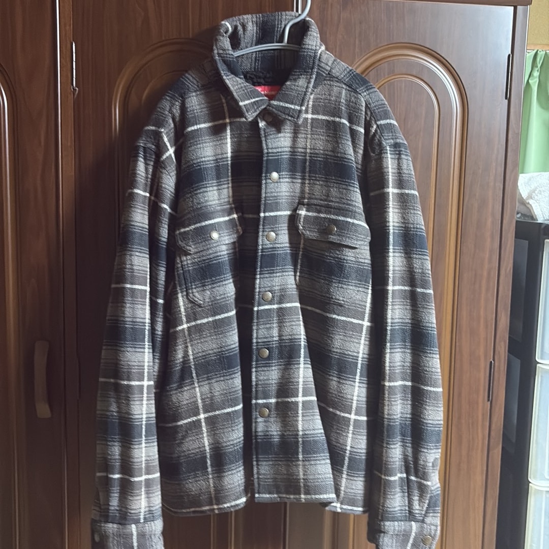 Supreme Shearling Lined Flannel Shirt "Black"