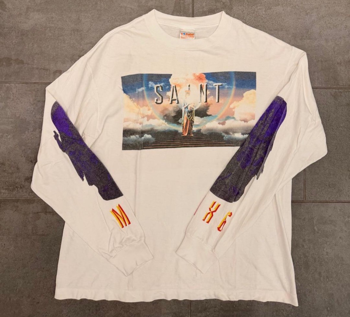 SAINT Mxxxxxx LS Tee_Saint Pictures "White" SM-YS1-0000-016