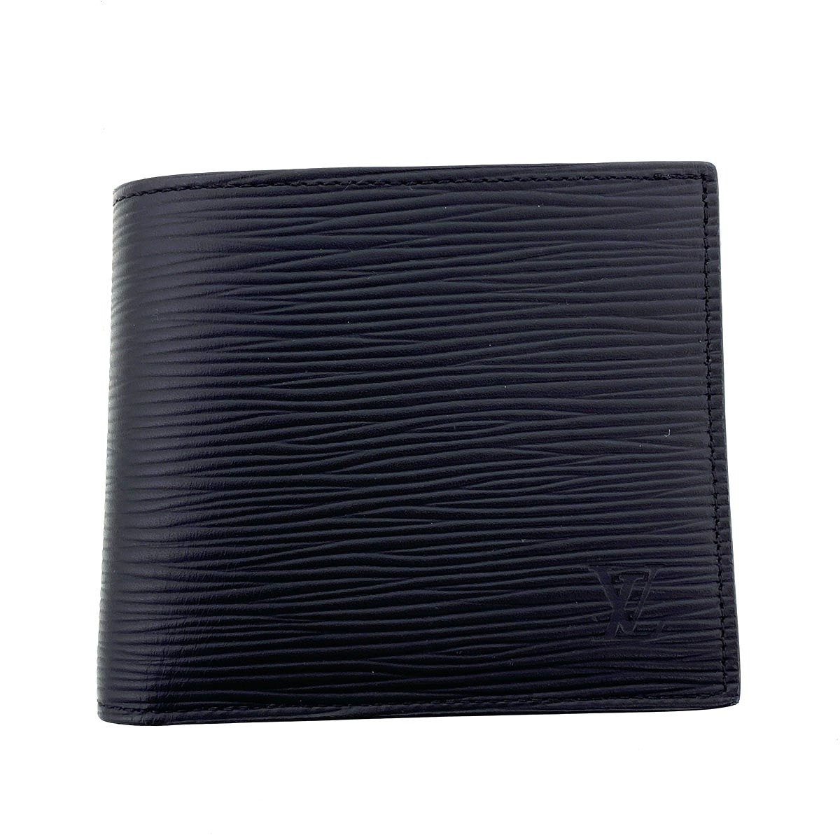 LOUIS VUITTON ルイ・ヴィトン ポルトフォイユ マルコ NM 二つ折り財布 M62289 エピレザー ブラック  メンズ【中古】