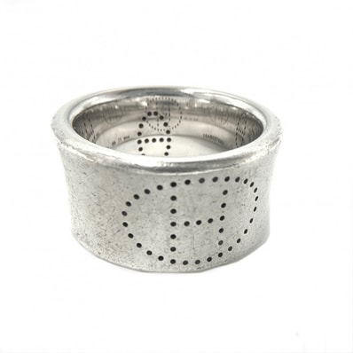 HERMES エルメス 指輪 エクリプスリュバン リング アクセサリー ジュエリー 小物 51サイズ シルバー925 約10.5号 シルバー レディース 約12.5g【中古品】