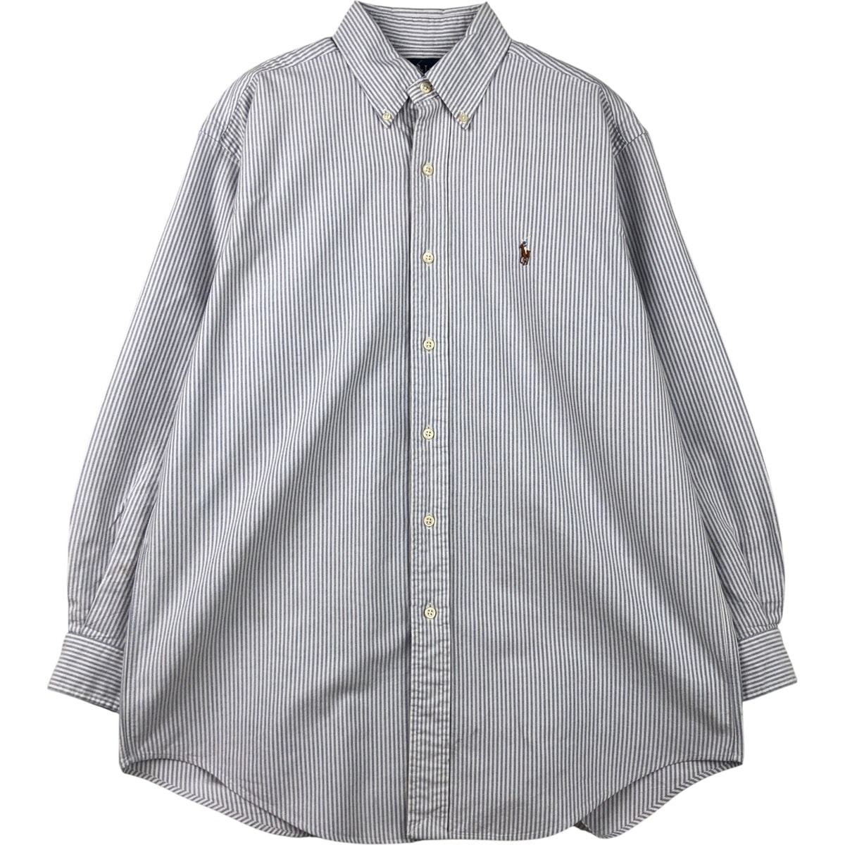 古着 ラルフローレン Ralph Lauren YARMOUTH 長袖 ボタンダウンストライプシャツ メンズM相当/eaa614715