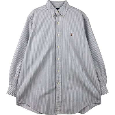 古着 ラルフローレン Ralph Lauren YARMOUTH 長袖 ボタンダウンストライプシャツ メンズM相当/eaa614715