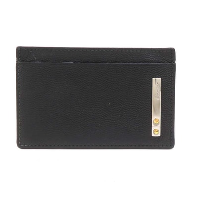 カルティエ CARTIER カードケース レザー ブラック ユニセックス【中古】 h32334a