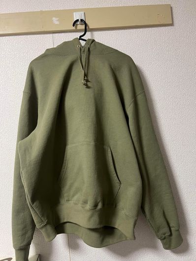 Supreme Satin Applique Hooded Sweatshirt "Light Olive"