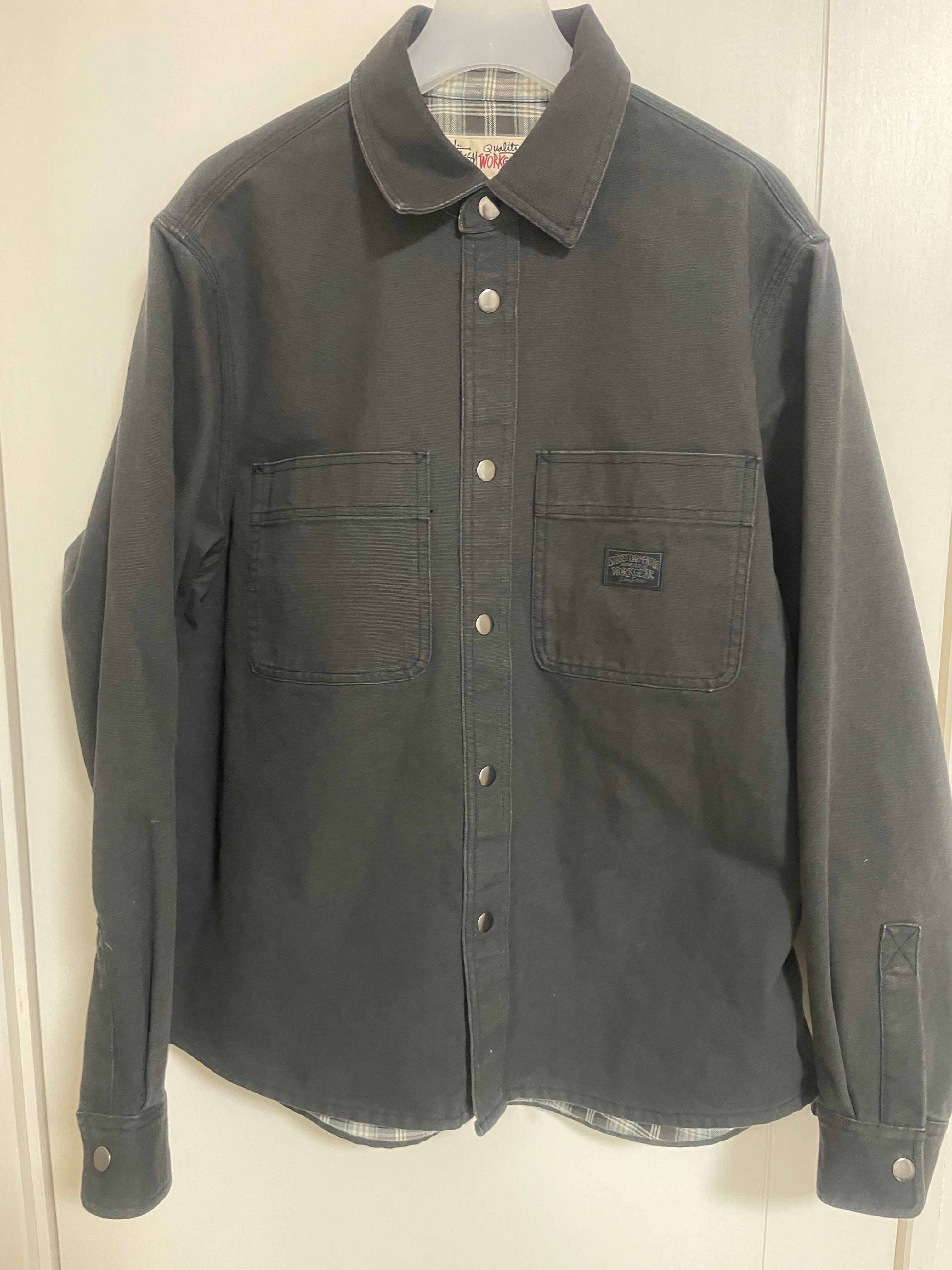 Stussy Heavy Washed Canvas Shirt "Black"