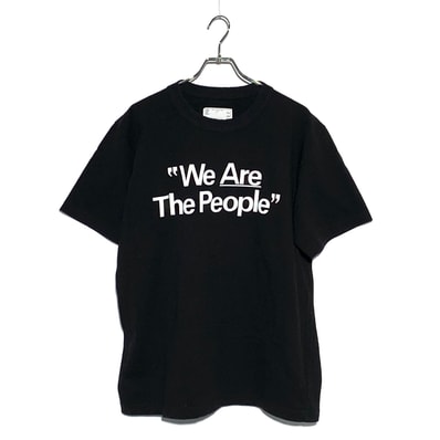 sacai We Are The People Print T-Shirt Black