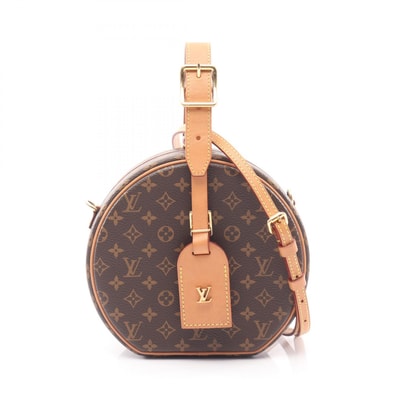 ルイ・ヴィトン LOUIS VUITTON プティット ボワット シャポー ハンドバッグ バッグ PVCコーティングキャンバス レザー モノグラム レディース ブラウン系 M43514 【中古】