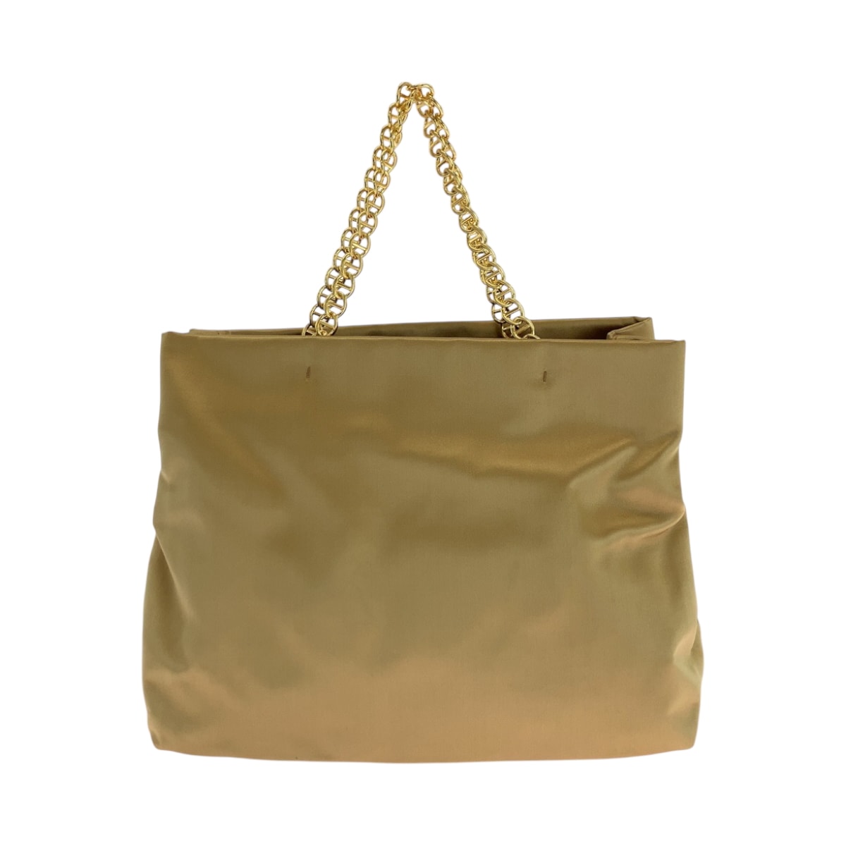 PRADA プラダ ゴールド ゴールド金具 サテン チェーントートバッグ ハンドバッグ 506390 【中古】