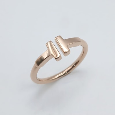TIFFANY&Co. ティファニー T ワイヤーリング 750PG 9 リング・指輪 60147375 K18ピンクゴールド ピンクゴールド レディース【中古】