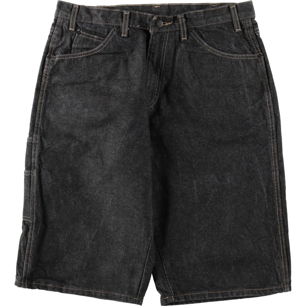 古着 ディッキーズ Dickies ブラックデニムジョーツ ハーフパンツ メンズw35相当/eaa647979