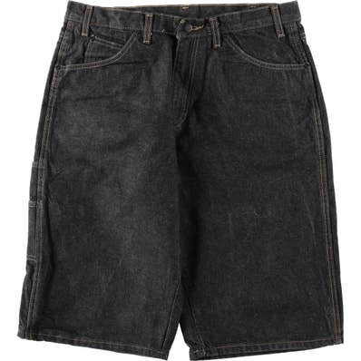古着 ディッキーズ Dickies ブラックデニムジョーツ ハーフパンツ メンズw35相当/eaa647979