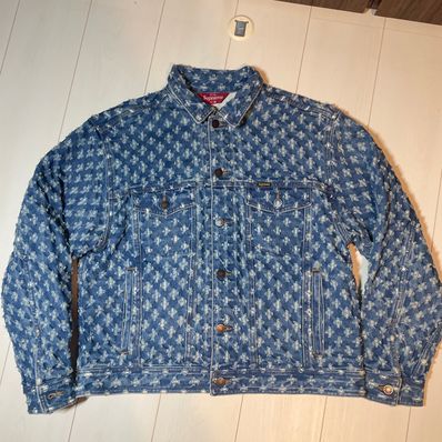 Supreme Hole Punch Denim Trucker Jacket "Blue"