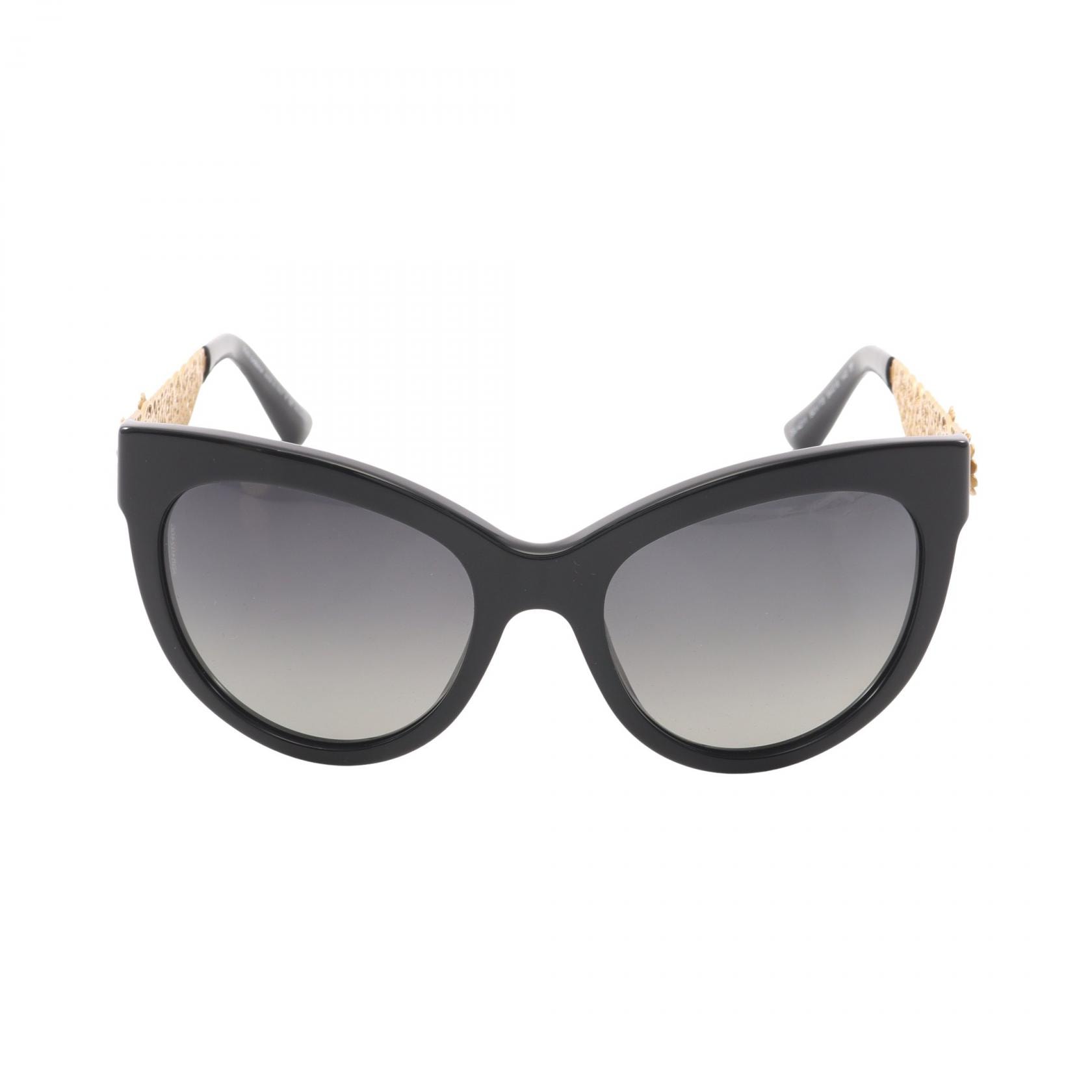 ドルチェアンドガッバーナ DOLCE & GABBANA フラワー装飾 グラデーションレンズ サングラス 衣料品 プラスチック / GP レディース ブラック系 / ゴールド系 DG4211 【中古】