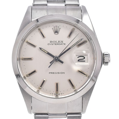 ロレックス ROLEX 6694 ヴィンテージ オイスターデイト プレシジョン Cal.1225 シルバー 手巻き メンズ 腕時計 O#148384