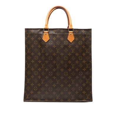 ルイ ヴィトン モノグラム サックプラ ハンドバッグ トートバッグ M51140 ブラウン PVC レザー レディース LOUIS VUITTON 【中古】