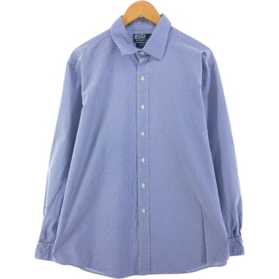 古着 ラルフローレン POLO by Ralph Lauren CURHAM CLASSIC FIT ギンガムチェック 長袖 コットンチェックシャツ メンズXL相当/eaa526580