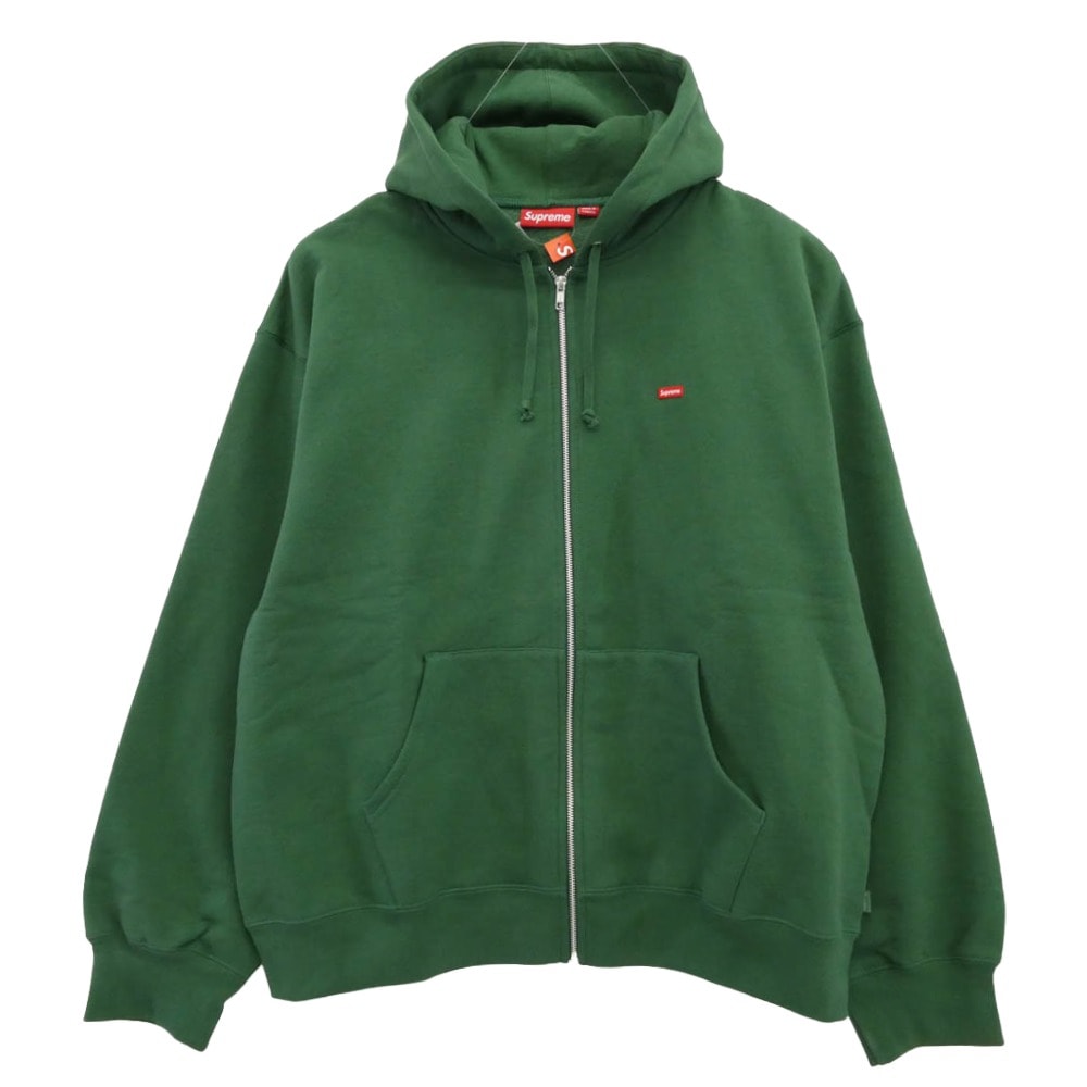 Supreme シュプリーム パーカー 25SS Small Box Zip Up Hooded Sweatshirt スモールボックス ジップアップ フーディー スウェット パーカー グリーン系 XXL【極上美品】【中古】