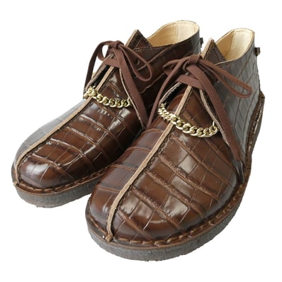 Supreme シュプリーム その他靴 24AW Clarks MARTINE ROSE Desert Trek クロコ型押し デザート シューズ ブラウン系 US8 1/2【新古品】【未使用】【中古】
