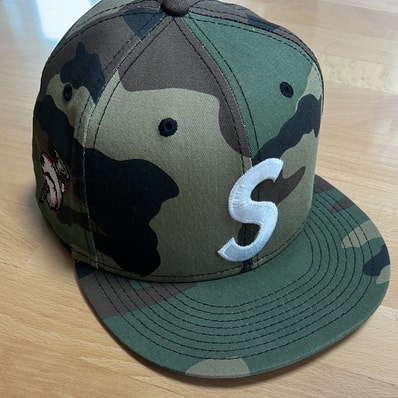 Supreme Screw Ball S Logo New Era "Woodland Camo"