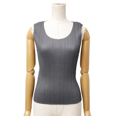 ■美品■PLEATS PLEASE ISSEY MIYAKE プリーツプリーズ イッセイミヤケ カットソー サイズ3 プリーツ ノースリーブ トップス ブランド古着【中古】20260714/RB0085