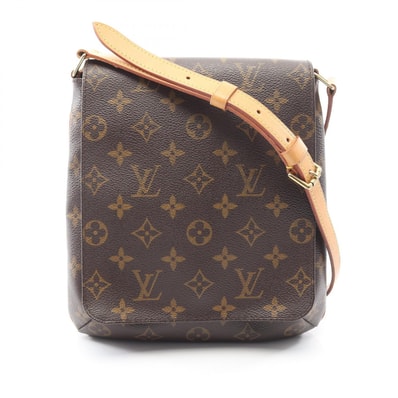 ルイ・ヴィトン LOUIS VUITTON ミュゼットサルサ ショートストラップ ショルダーバッグ バッグ PVCコーティングキャンバス レザー モノグラム レディース ブラウン系 M51258 【中古】