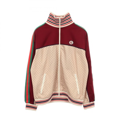 グッチ GUCCI インターロッキングG テクニカルジャージ 衣料品 アウター コットン ポリエステル メンズ ボルドー系 / ベージュ系 / マルチカラー 655196 【中古】