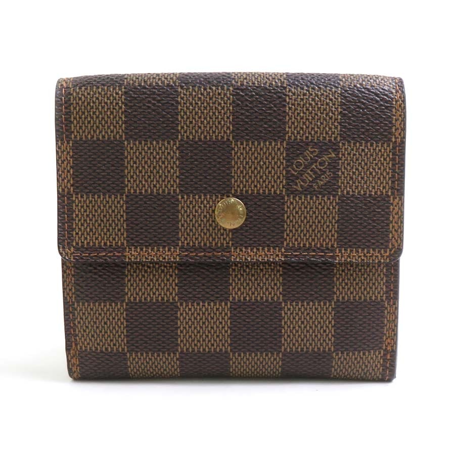 ルイ ヴィトン LOUIS VUITTON 二つ折り財布 ダミエ ポルトフォイユ エリーズ ダミエキャンバス エベヌ ユニセックス N51654【中古】 56781k