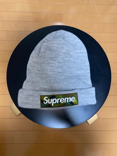 Supreme New Era Box Logo Beanie "Heather Grey" (23FW)