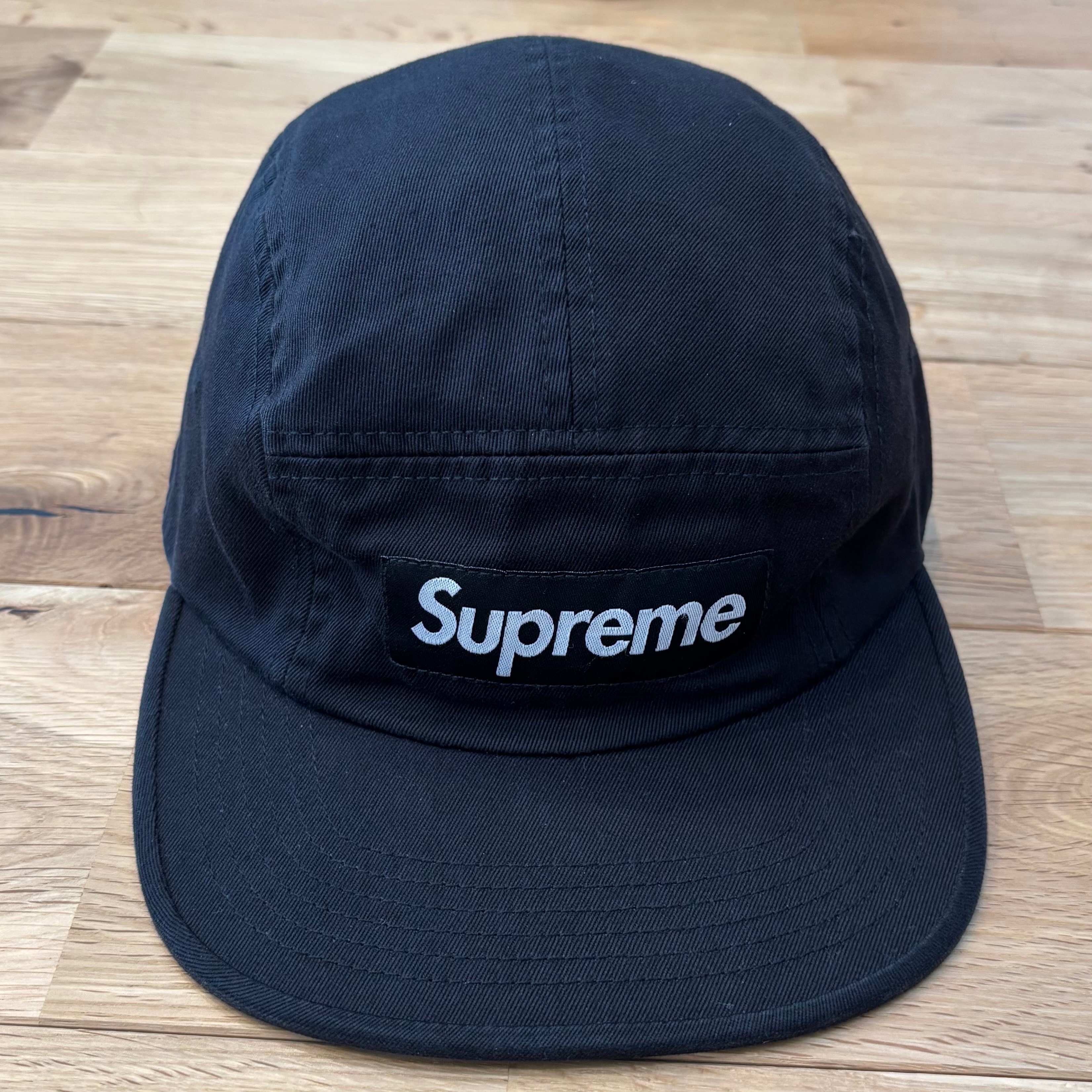 Supreme Washed Chino Twill Camp Cap (25FW) "Black"