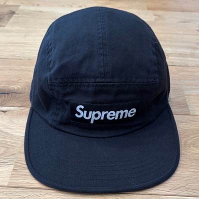 Supreme Washed Chino Twill Camp Cap (25FW) "Black"