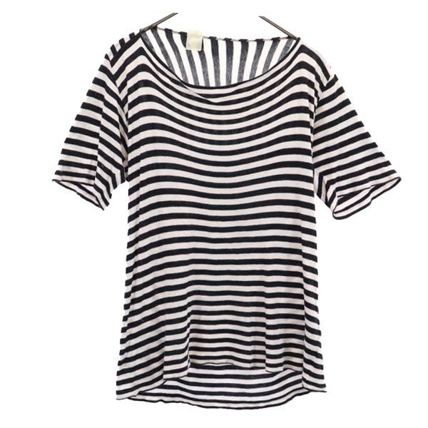 N.HOOLYWOOD エヌハリウッド 日本製 ボーダー 半袖 カットソー 36 白系 Tシャツ