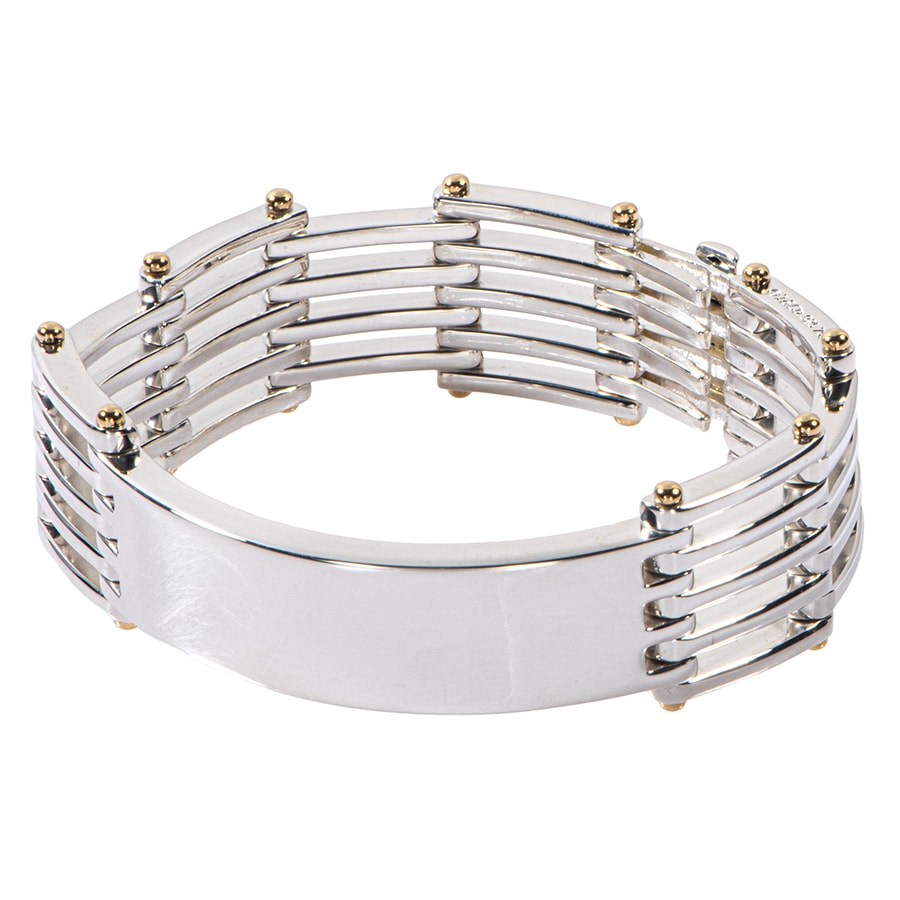 TIFFANY&Co. ティファニー ゲートリンク ID ブレスレット シルバー925 K18YG シルバー【中古】