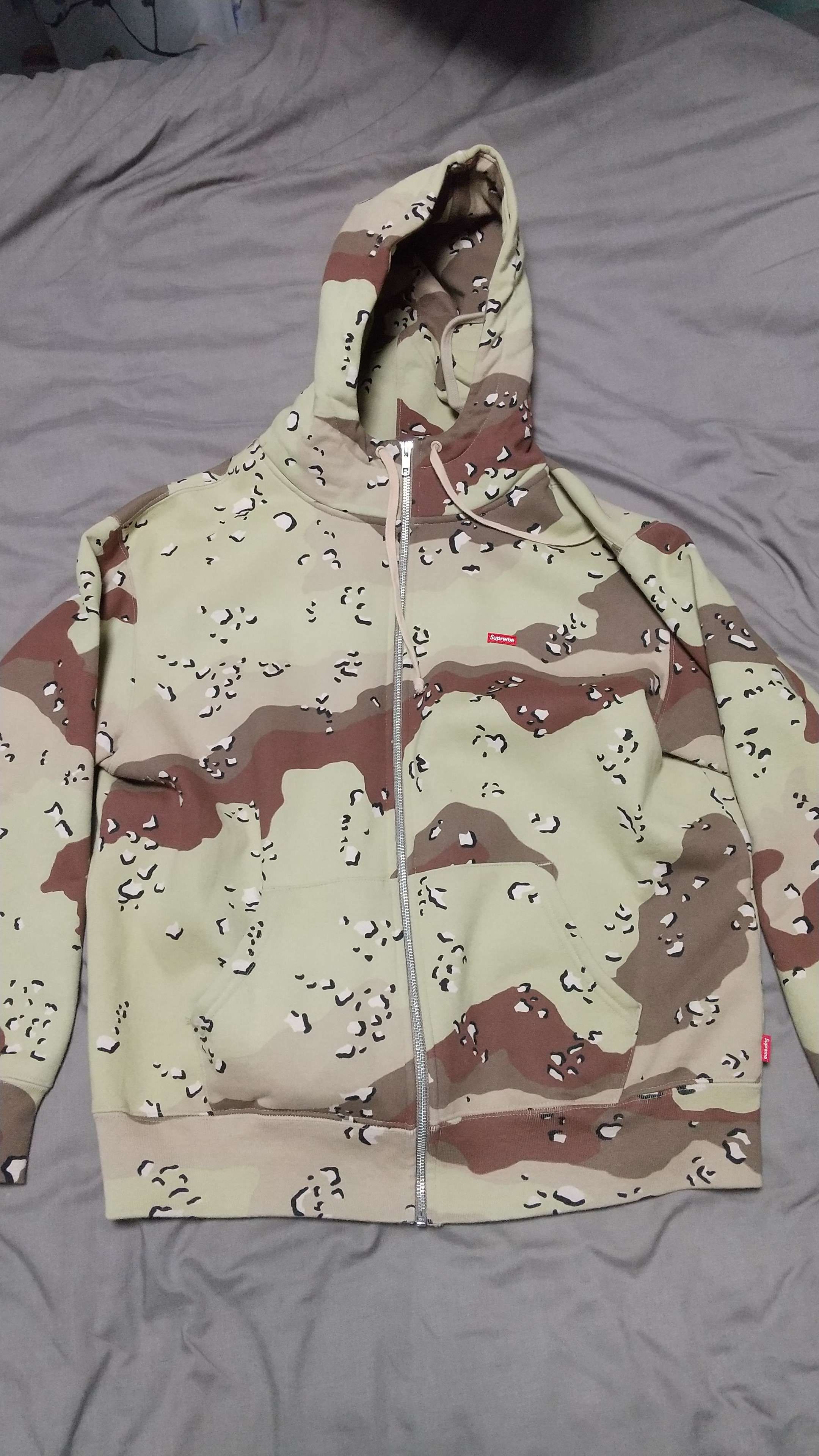 Supreme Small Box Facemask Zip Up Hooded Sweatshirt "Camo"