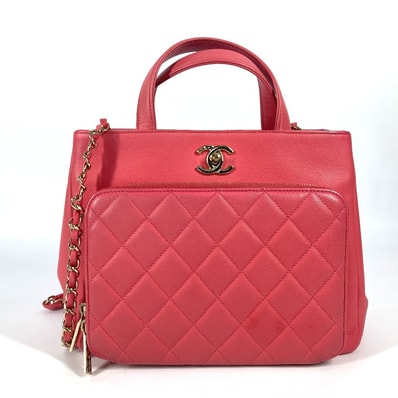 シャネル CHANEL アフィニティ スモール A93750 斜め掛け CC ココマーク マトラッセ カバン トートバッグ チェーンバッグ 2WAYバッグ ショルダーバッグ キャビアスキン ピンク