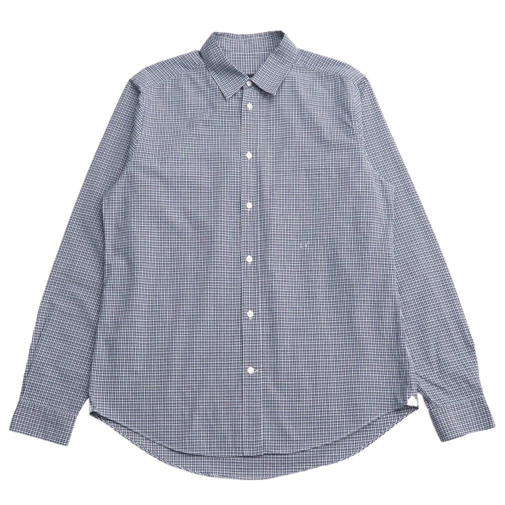 ■美品■LOUIS VUITTON ルイ・ヴィトン 長袖シャツ サイズXXL LVロゴ チェック ラウンドカット ブランド古着【中古】20251127/RA6744