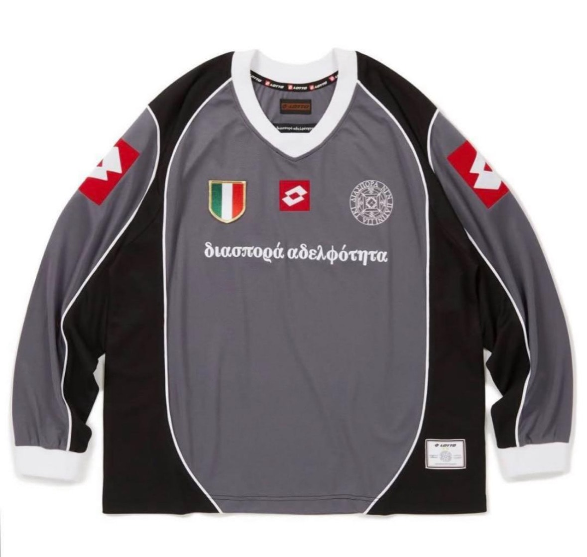 Diaspora skateboards x LOTTO Game Shirt "Black"