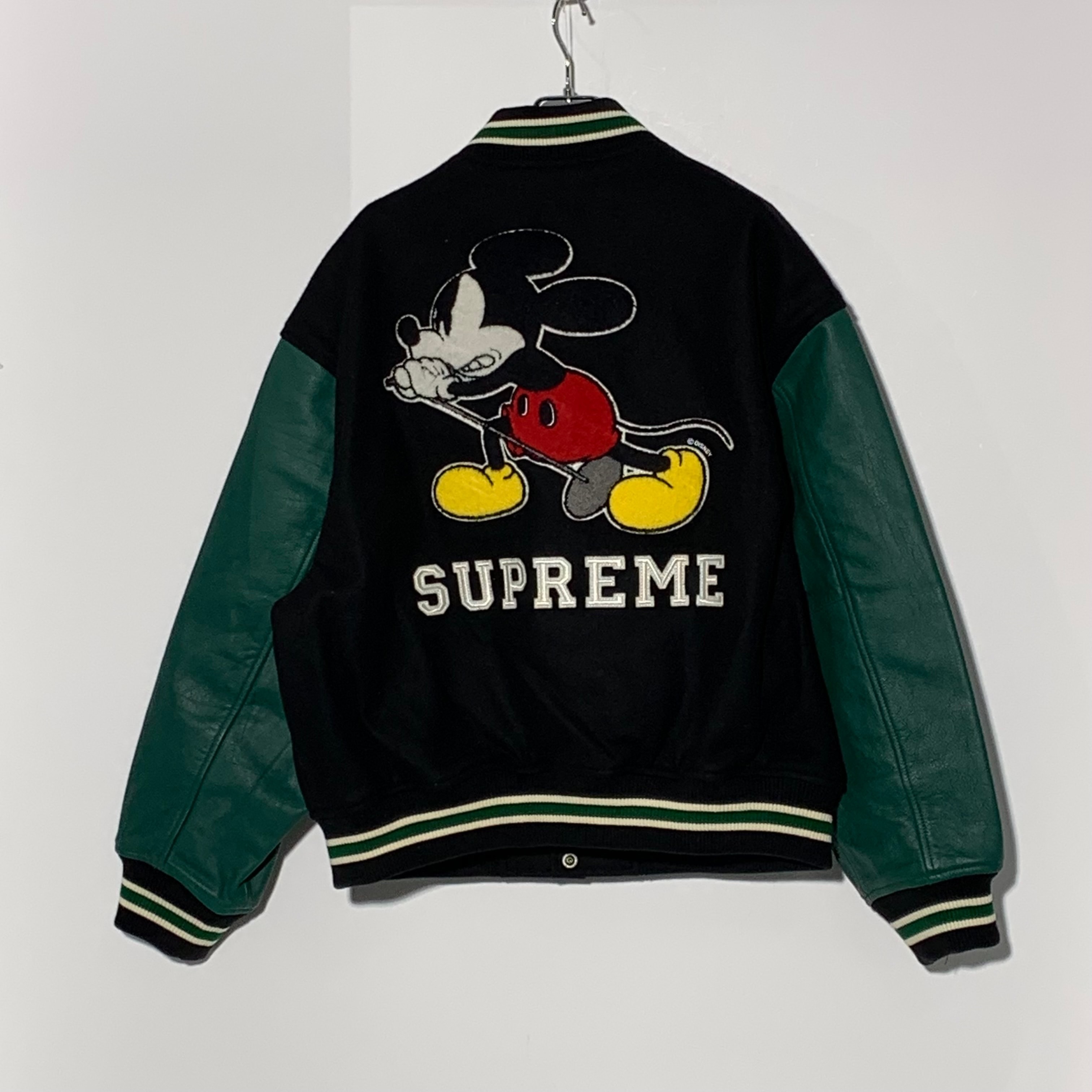 Supreme x Number (N)ine x Mickey Mouse Varsity Jacket "Black"