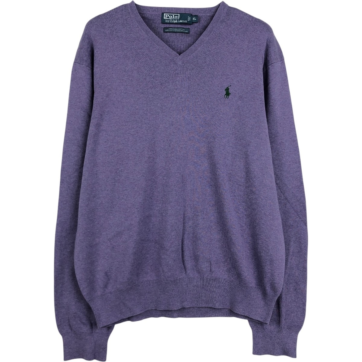 古着 ラルフローレン Ralph Lauren POLO by Ralph Lauren Vネック コットンニットセーター メンズXL相当/eaa678682