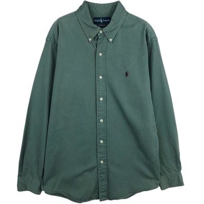 古着 ラルフローレン Ralph Lauren CUSTOM FIT 長袖 ボタンダウンシャツ メンズL相当/eaa634449