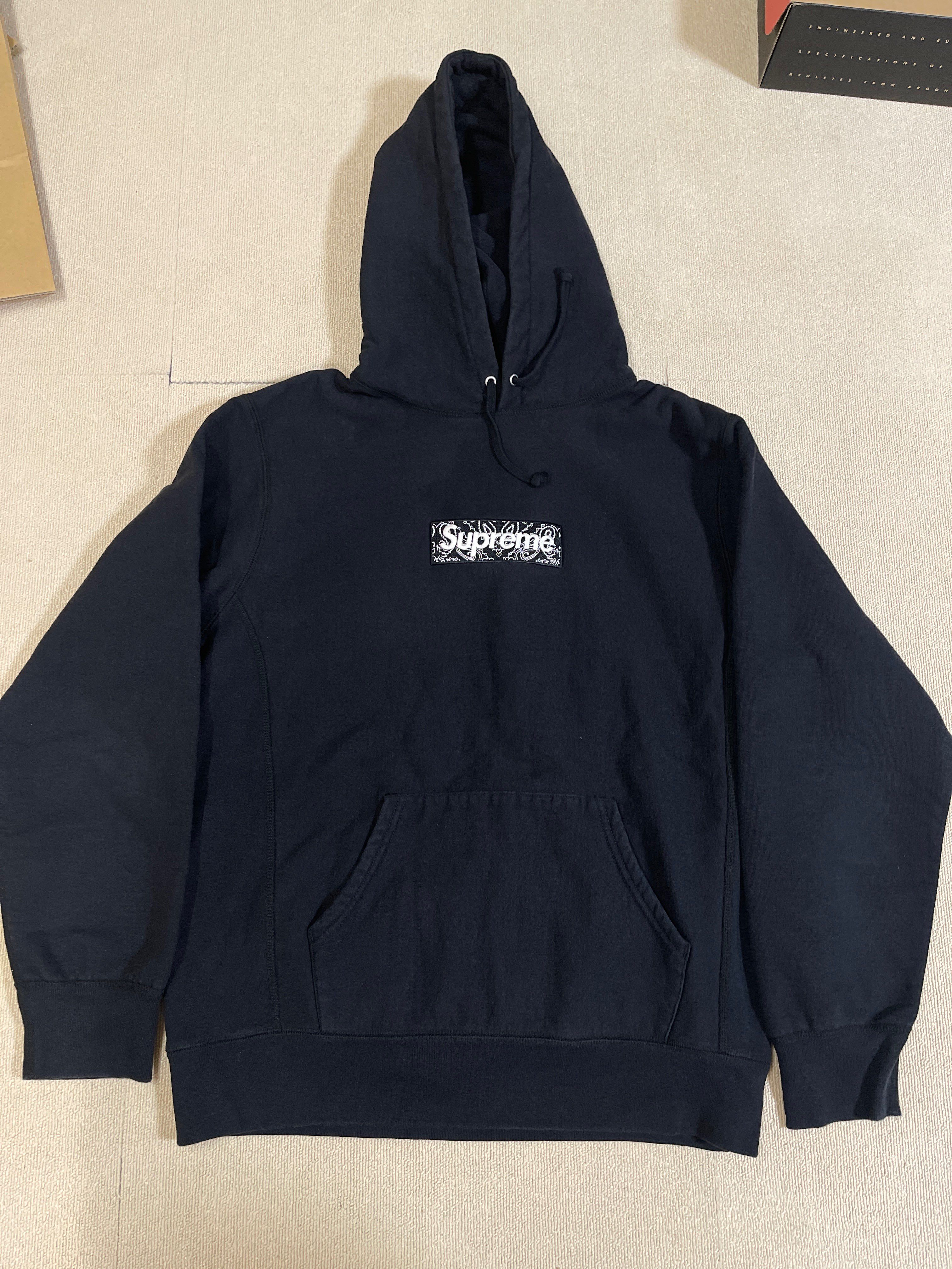 Supreme Bandana Box Logo Hooded Sweatshirt "Black"