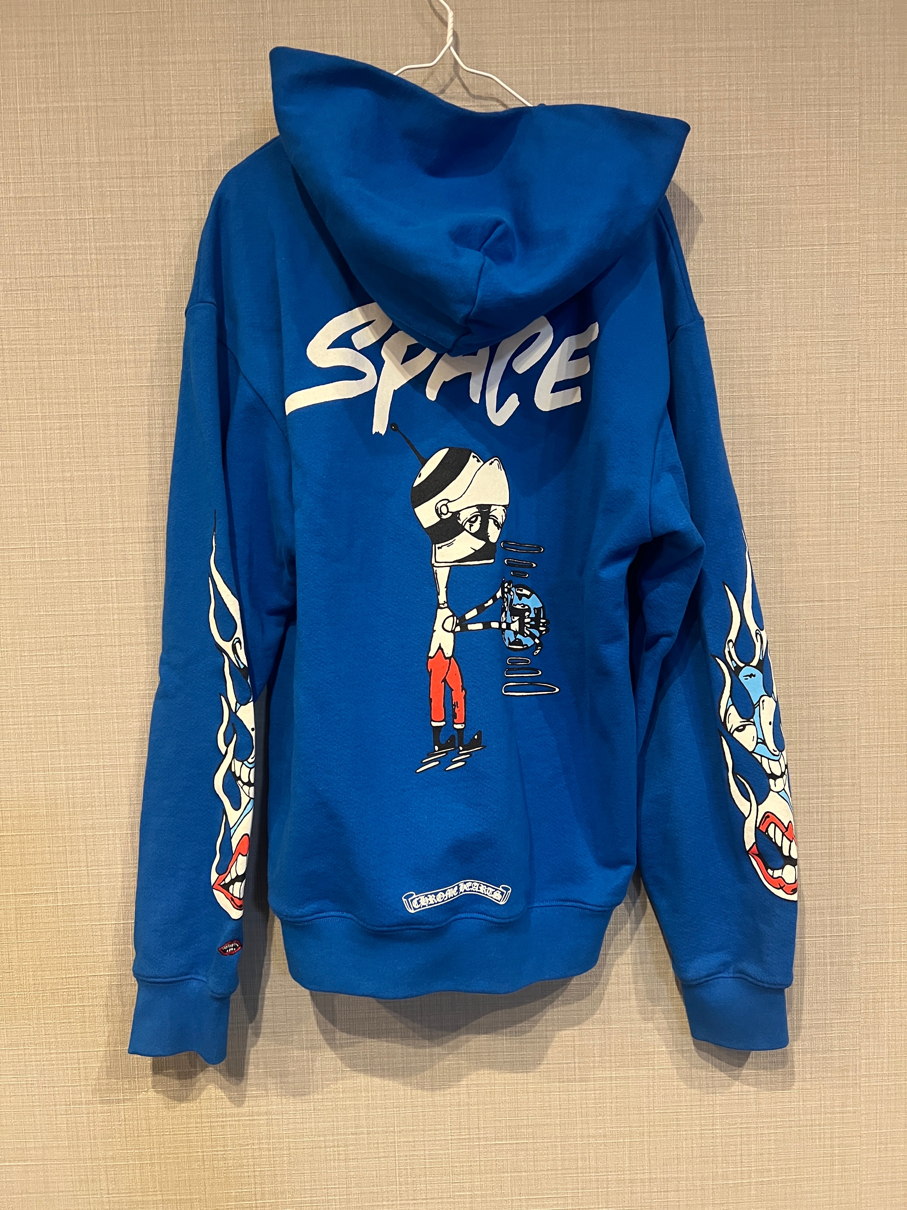 クロムハーツ マッティボーイ バックプリント フーディー "ブルー"