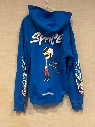 Chrome Hearts Matty Boy Space Logo Back Print Hoodie "Blue"