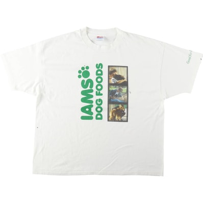 古着 90年代 ヘインズ Hanes IAMS アイムス アドバタイジングTシャツ USA製 メンズXXL相当 ヴィンテージ/eaa650405