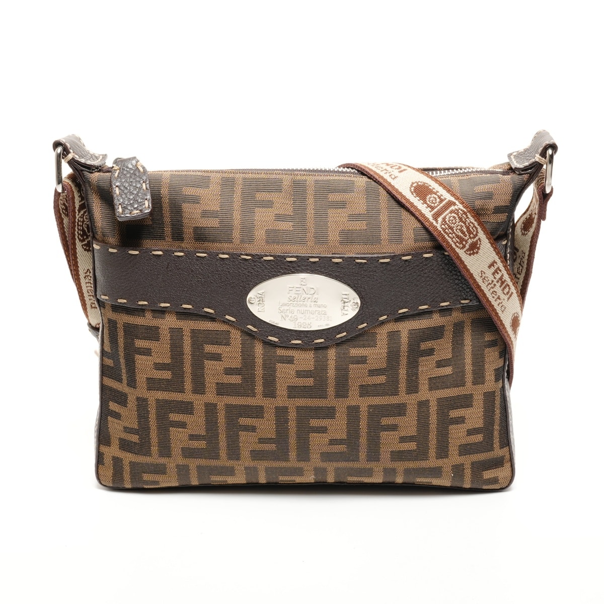 フェンディ FENDI ズッカ キャンバス ショルダーバッグ【中古】