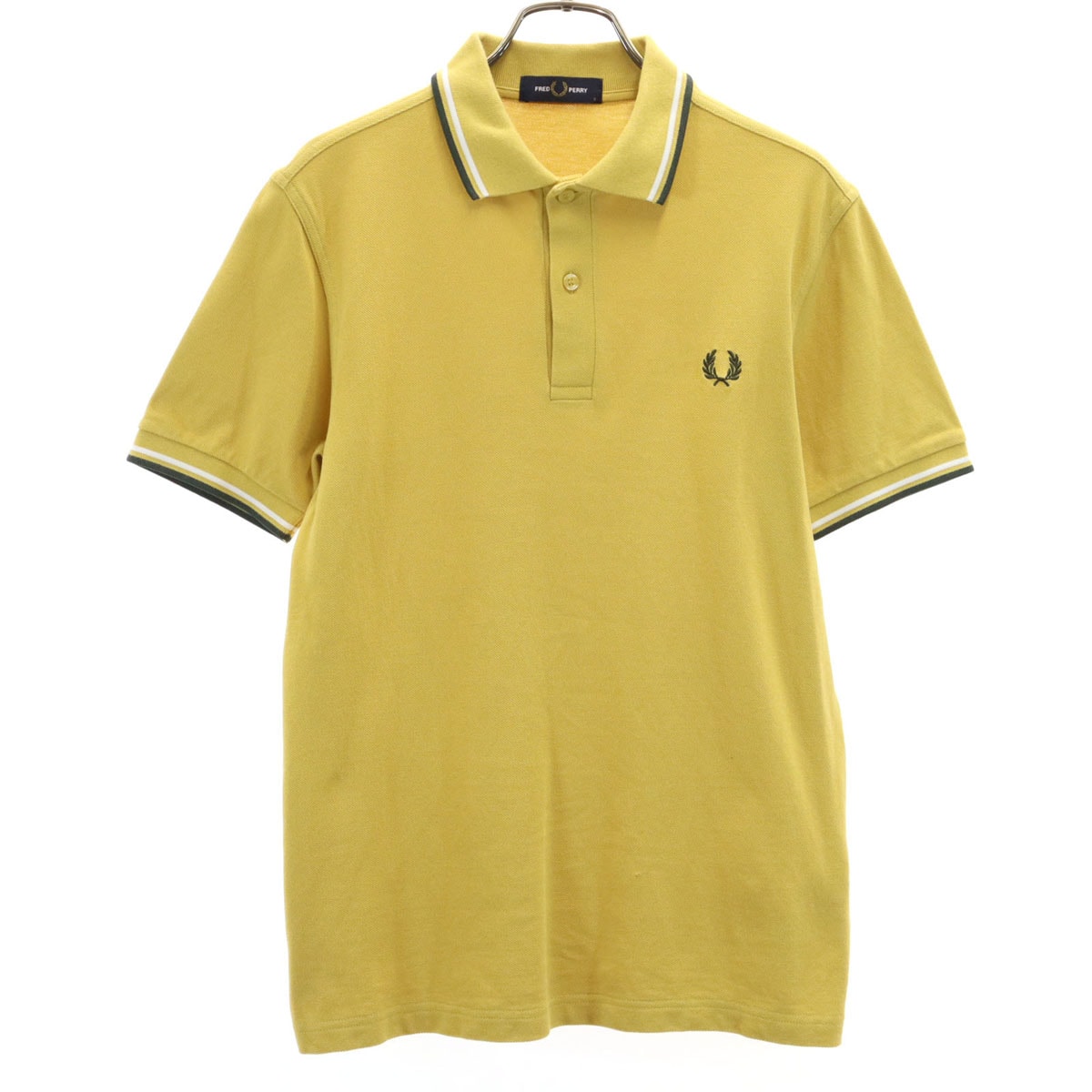 FRED PERRY フレッドペリー 半袖 ポロシャツ S マスタード