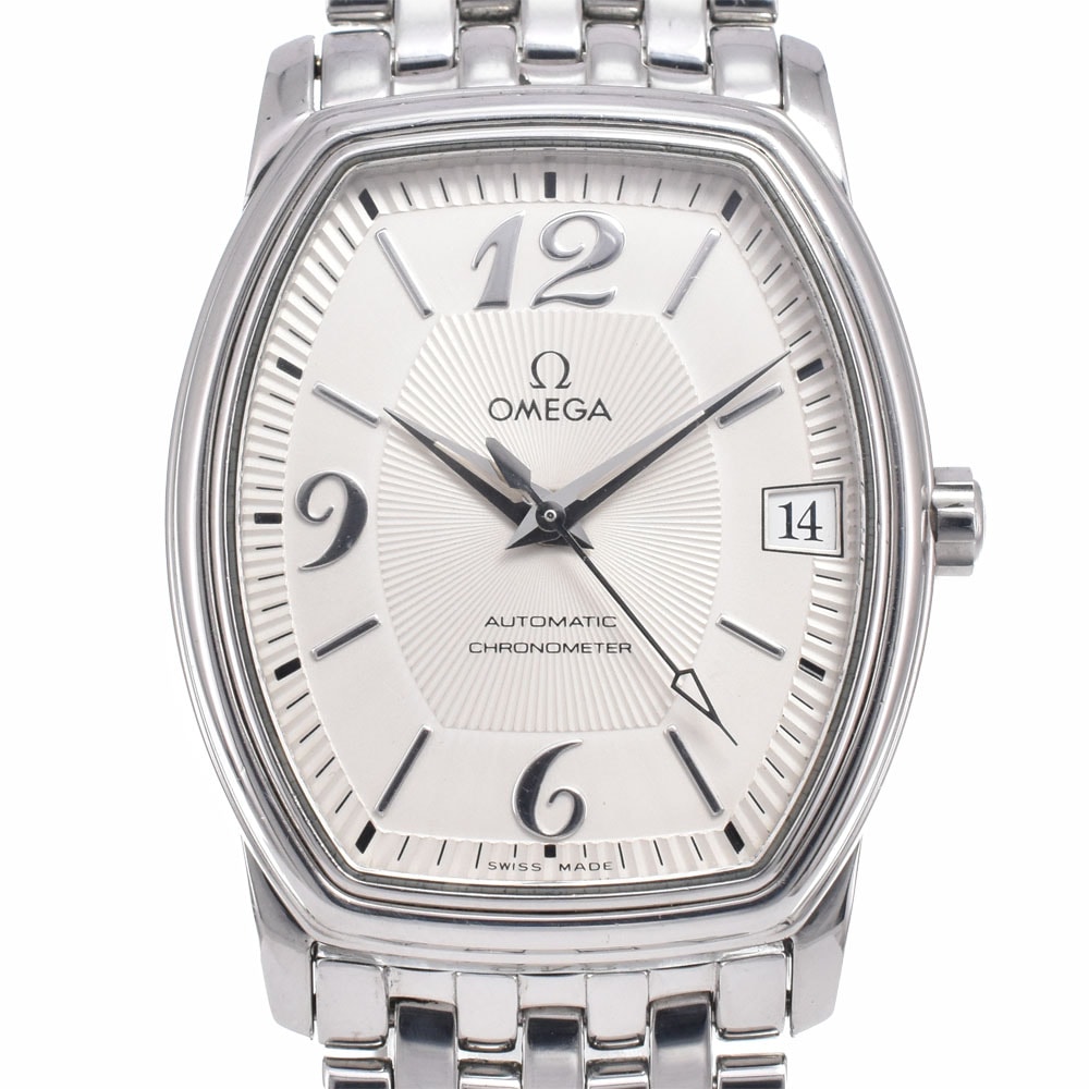 オメガ OMEGA 4503.31.0﻿0 デビル プレステージ トノー シルバー 自動巻き メンズ 良品 腕時計 D#149813