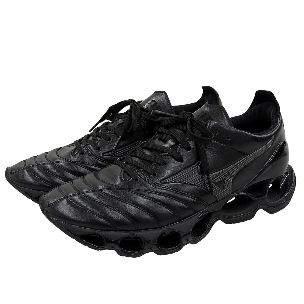 ミズノ 美品 7/12 WAVE PROPHECY MORELIA NEO 01 スニーカー シューズ メンズ ブラック 27.0cm D1GA255101 25AW 9(US)