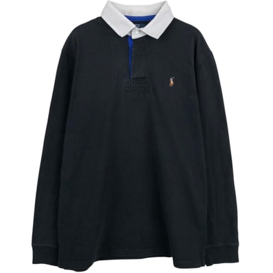 古着 ラルフローレン Ralph Lauren POLO by Ralph Lauren CUSTOM FIT 長袖 ラガーシャツ メンズL相当/eaa668806