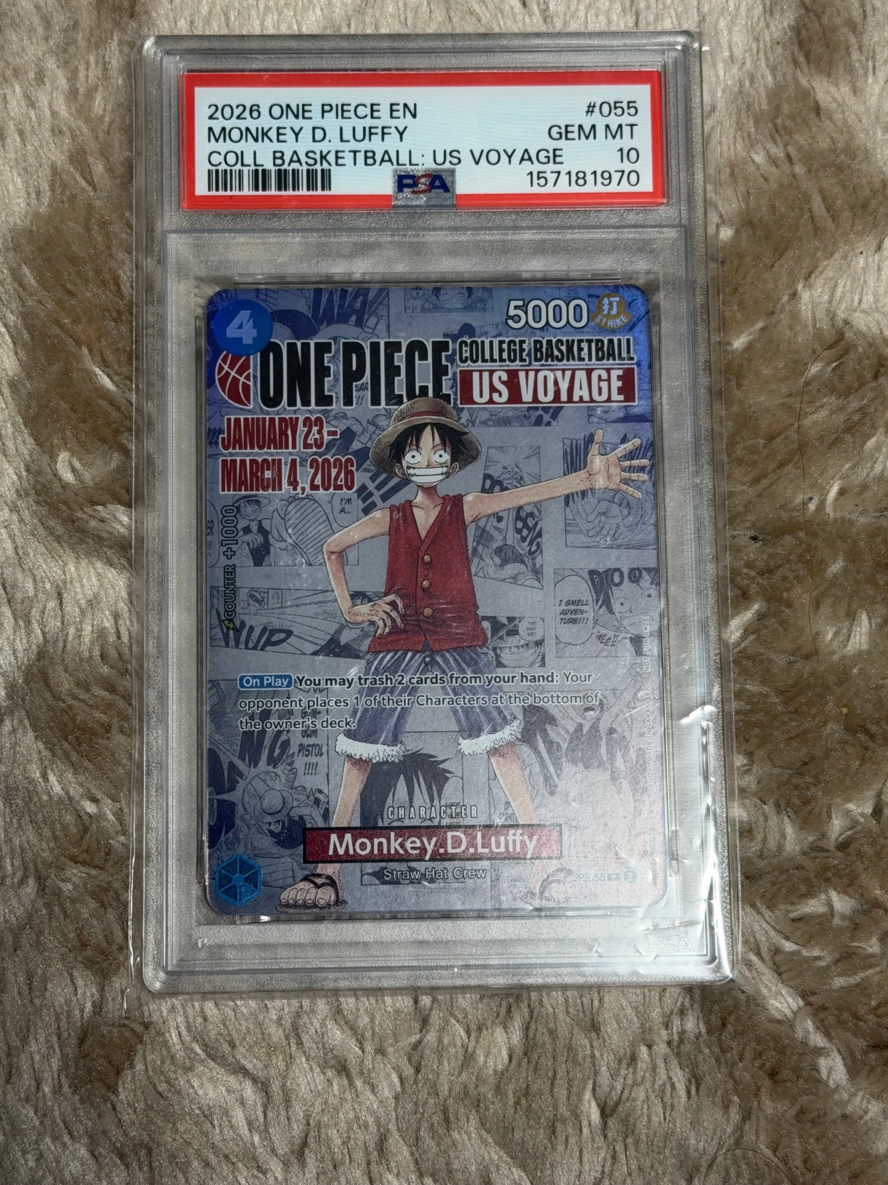 PSA10】モンキー・D・ルフィ：P (開封済) [P-055]【英語版